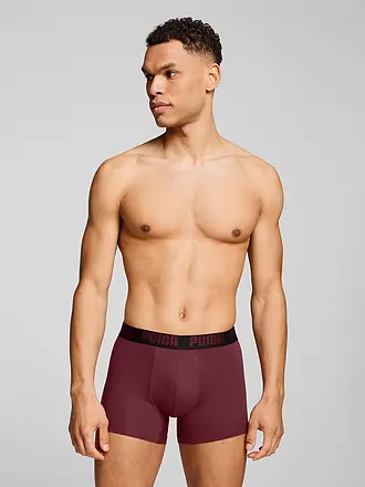 PUMA | Herren Boxershort Everyday Basic 2er Pkg. | dunkelrot